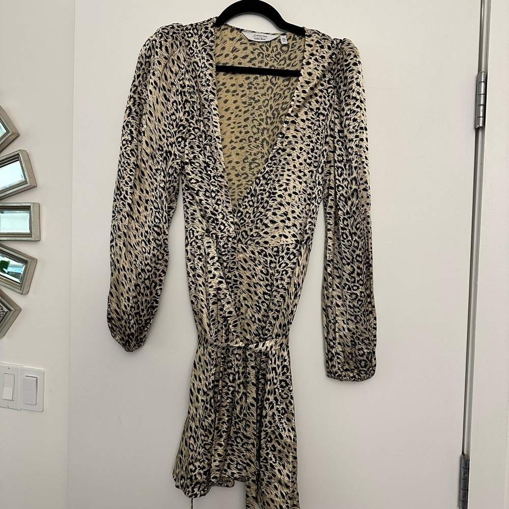 And other stories animal print wrap dress worn once